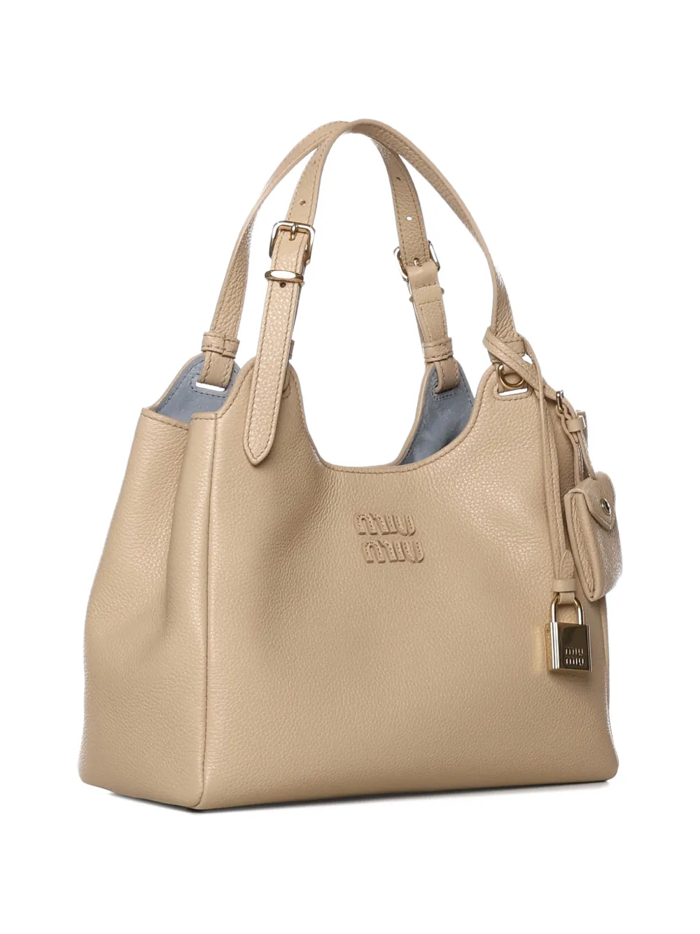 Miu Shopper met gespband Beige