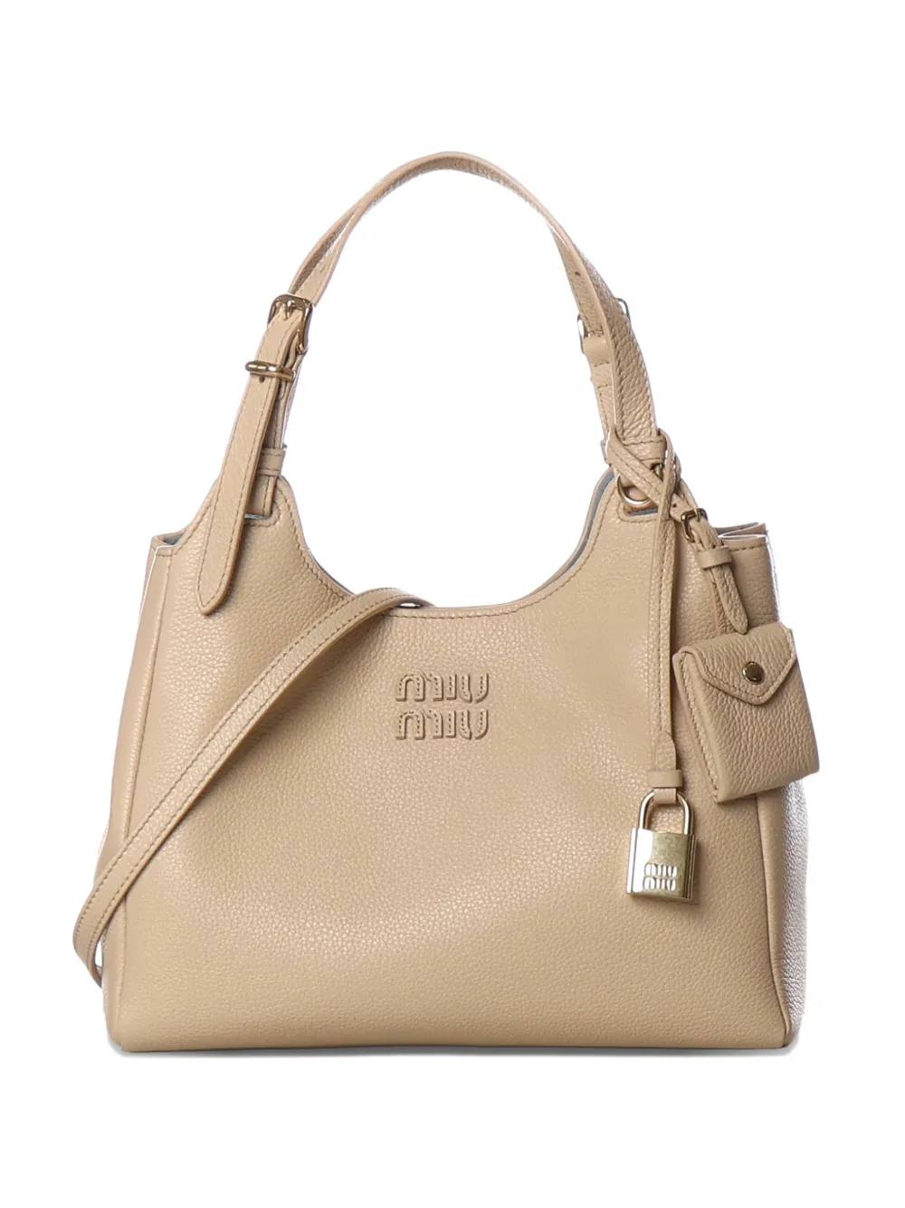 Miu Miu buckle-strap tote bag - Toni neutri