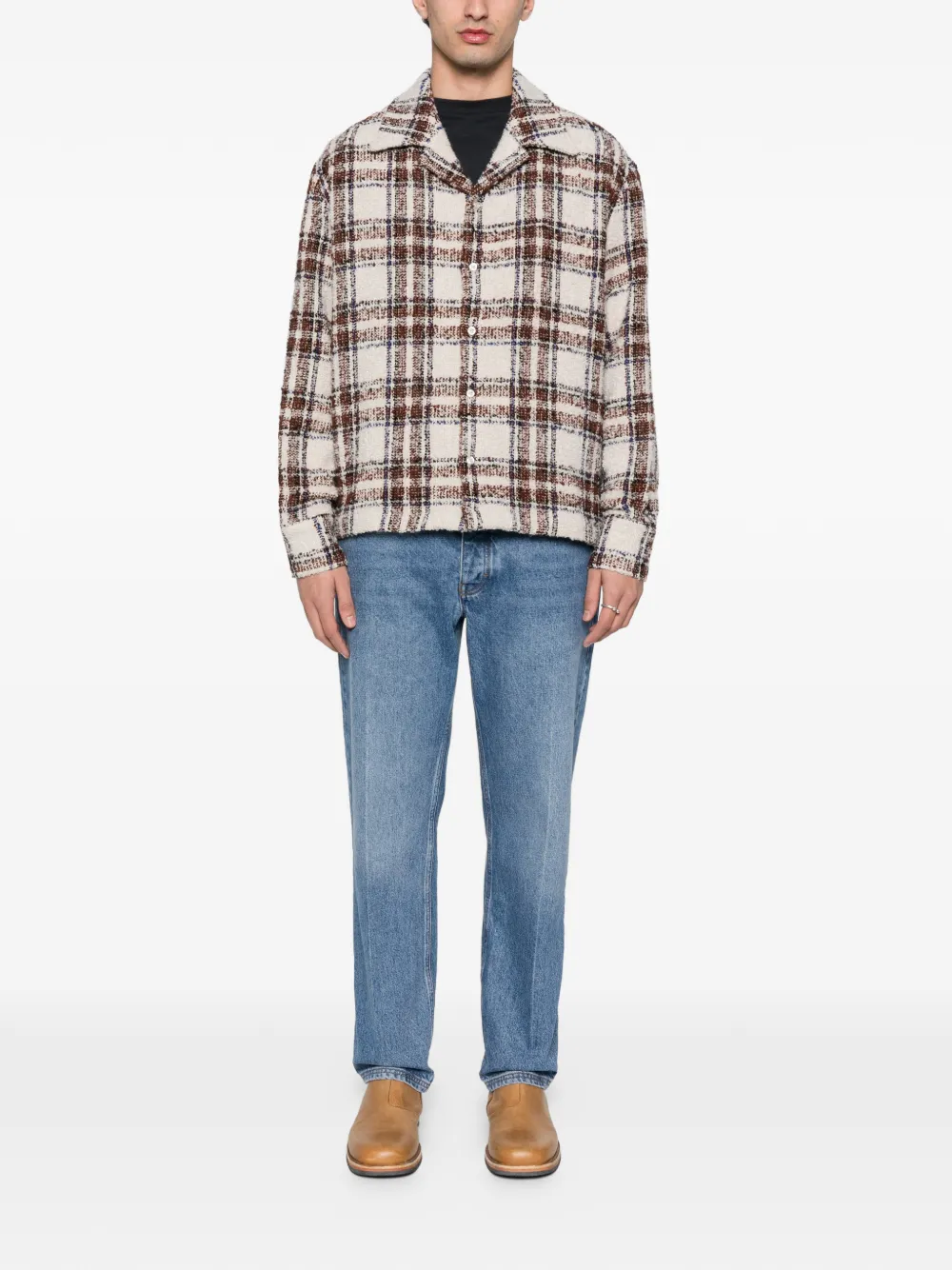 Séfr Ojai geruit overhemd - Beige