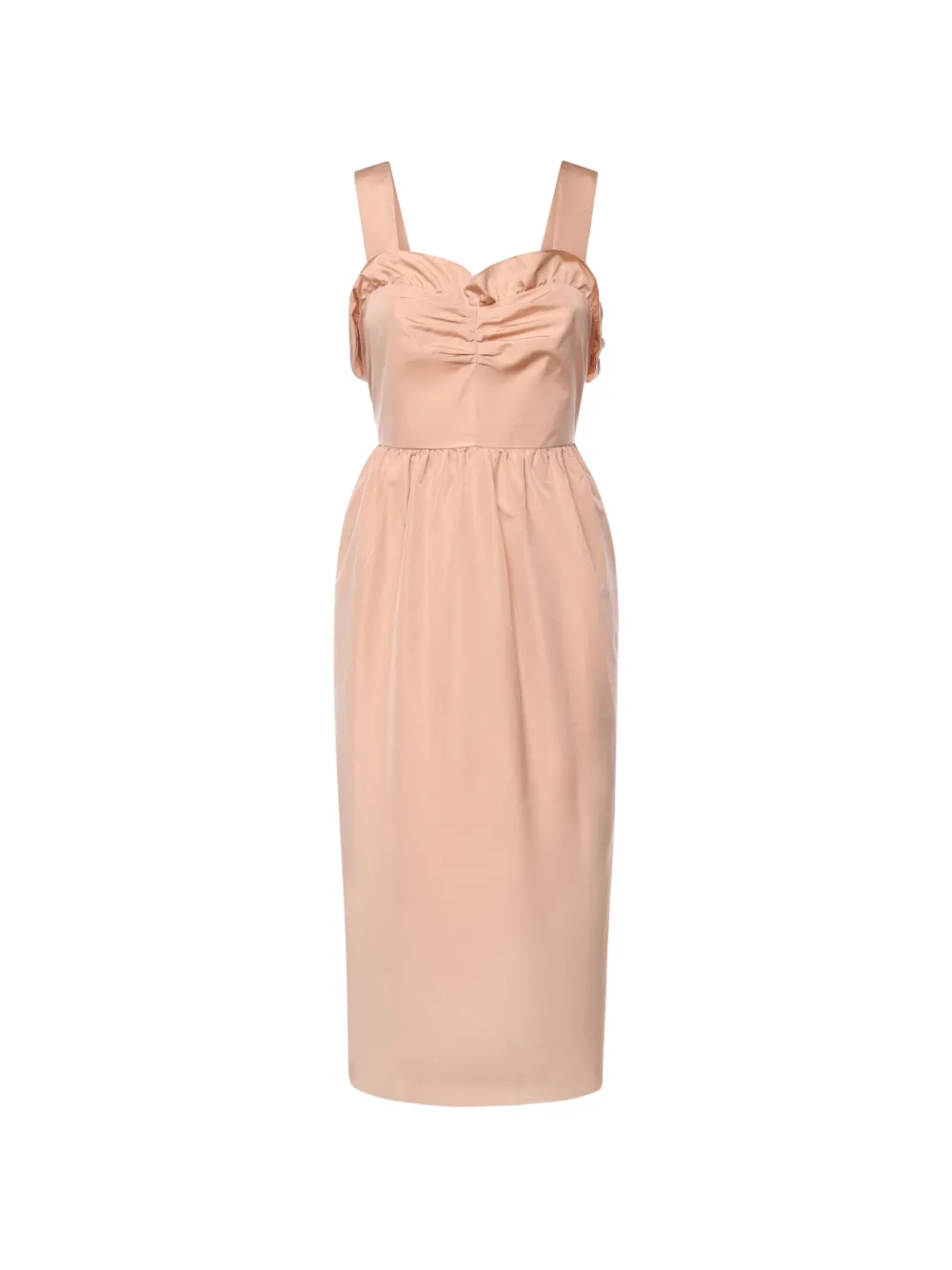 Chloé ruffled ruched midi dress - Toni neutri