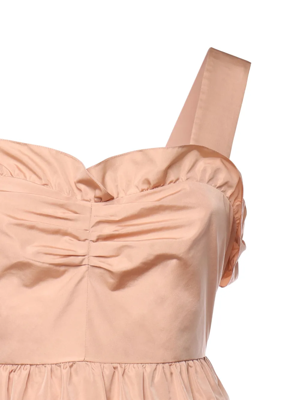  Chloé Ruffled Ruched Midi Dress - Neutrals 