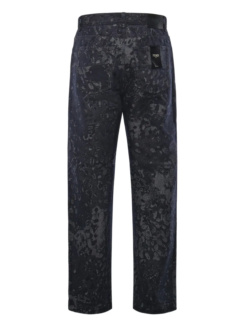 FENDI jacquard jeans - Blauw