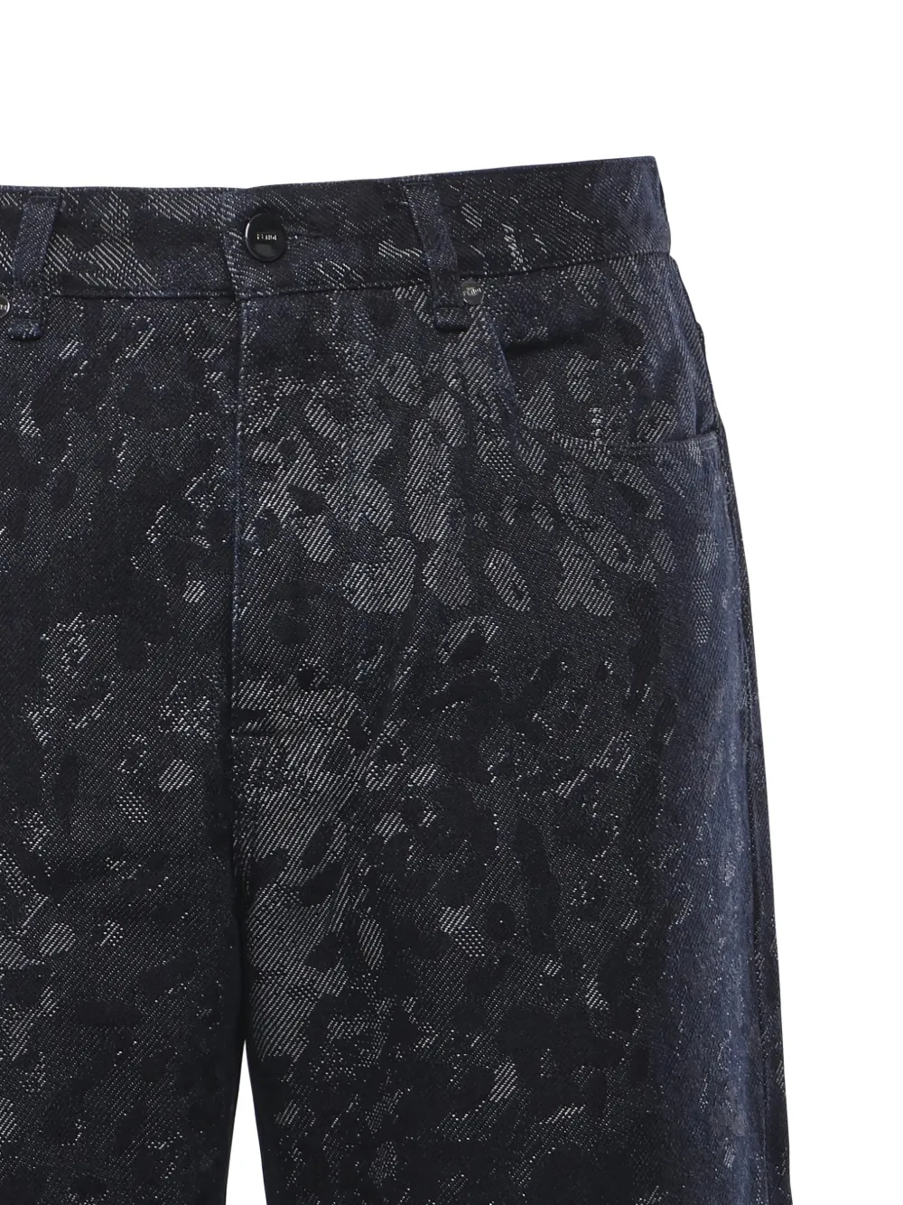 FENDI Jeans met jacquard Blauw