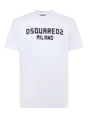 DSQUARED2 グラフィック ロゴ Tシャツ ホワイト Lサイズ メンズ DSQUARED2 グラフィック Tシャツ | ホワイト | FARFETCH JP