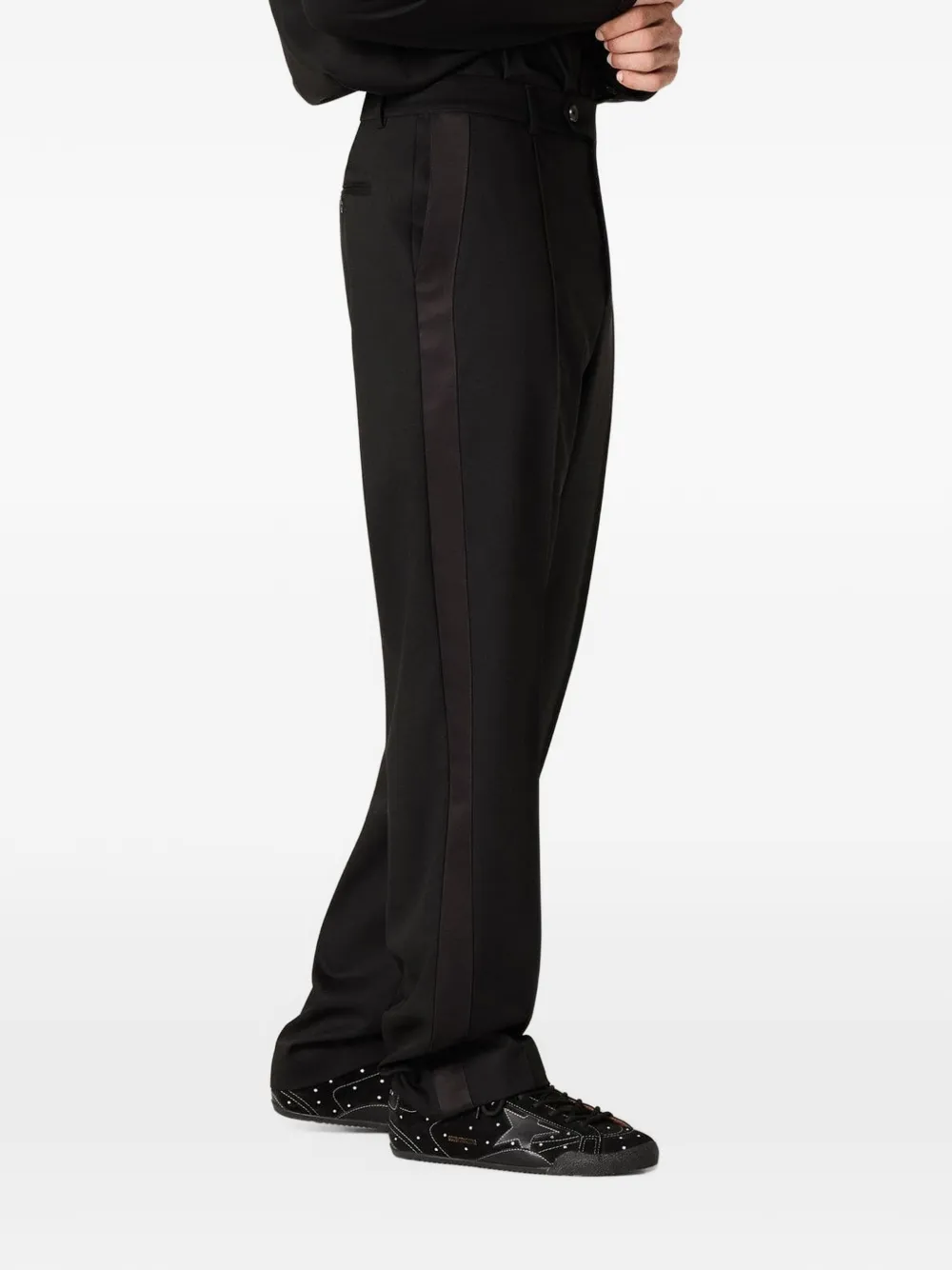 Golden Goose Broek met stud detail Zwart