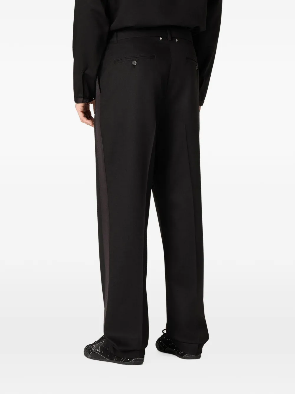Golden Goose Broek met stud detail Zwart