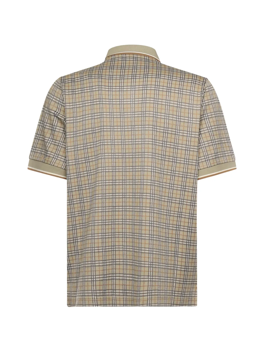  Burberry Check-pattern Polo Shirt - Neutrals 