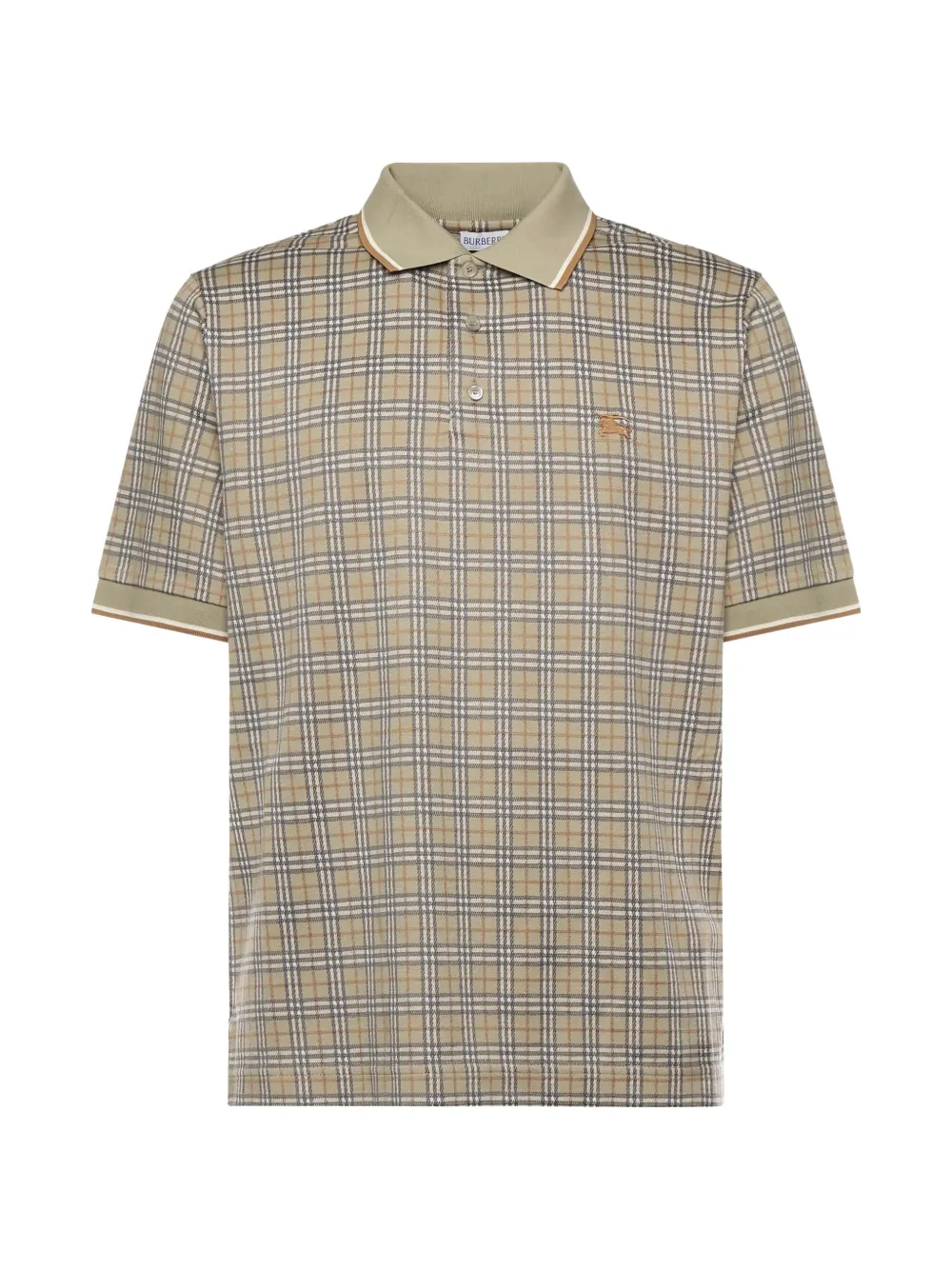 Burberry check-pattern polo shirt - Toni neutri