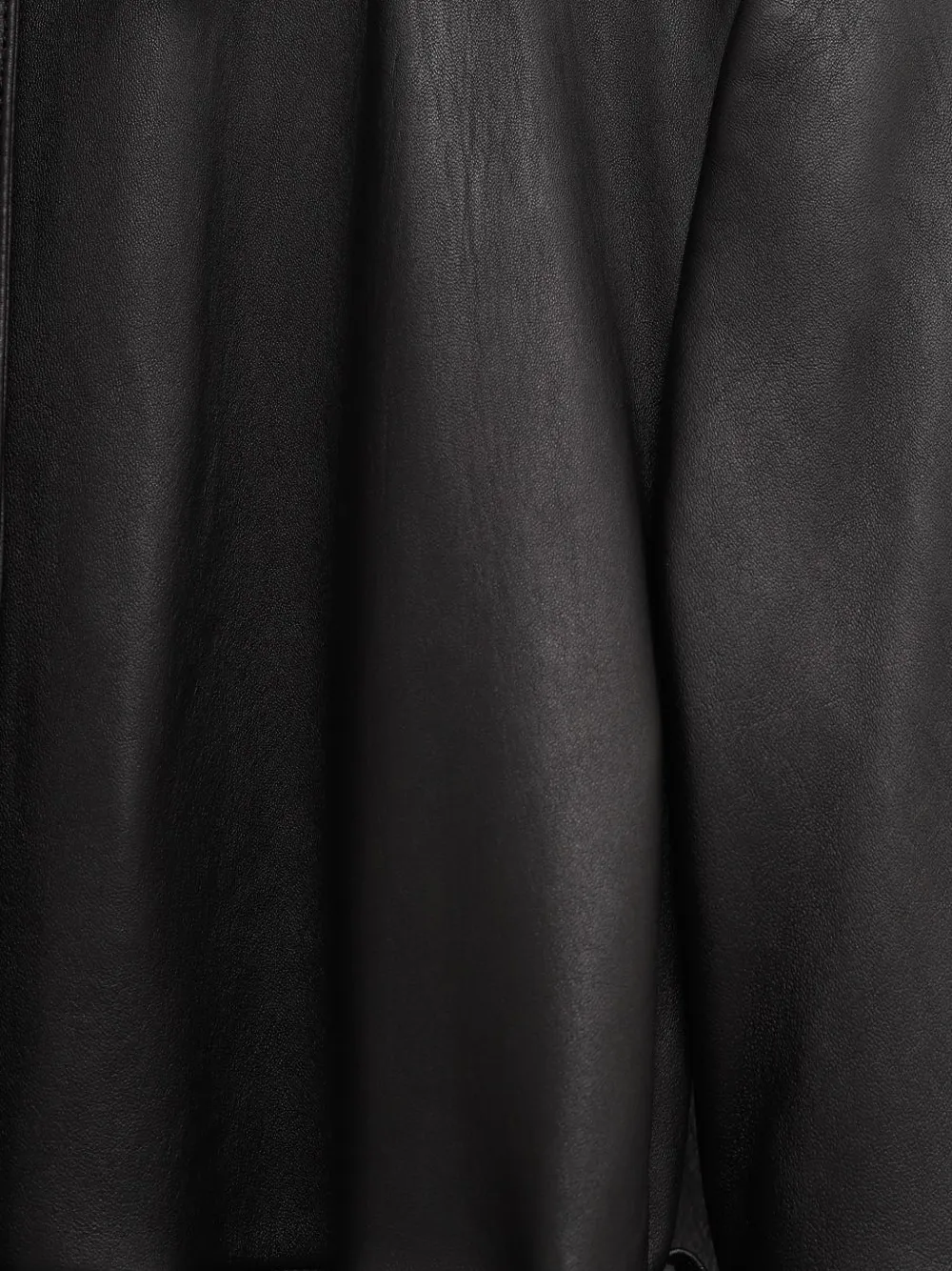 Totême Belted Leather Coat In Black