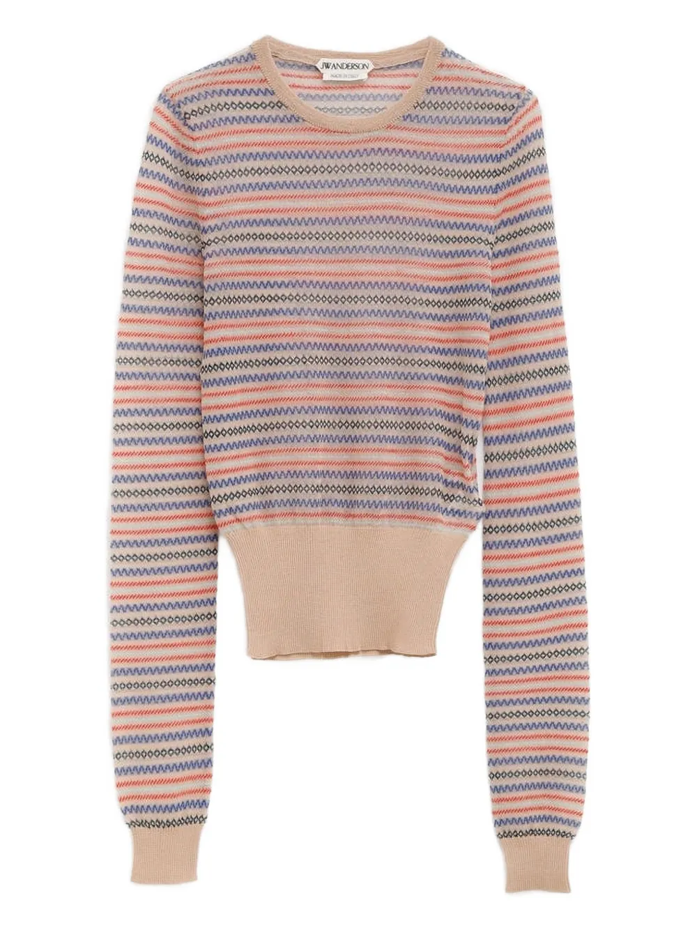 JW Anderson striped-pattern sweater | Neutrals | Image 1