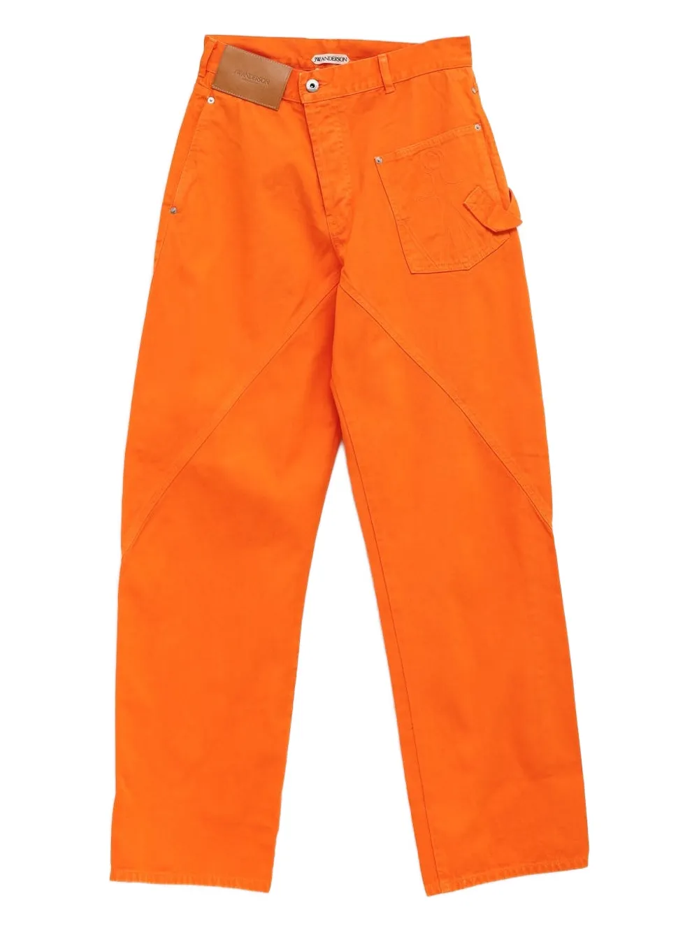 JW Anderson vaqueros con parche del logo | naranja | Image 1