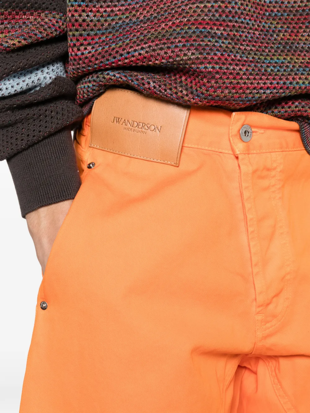 JW Anderson Jeans met logopatch Oranje