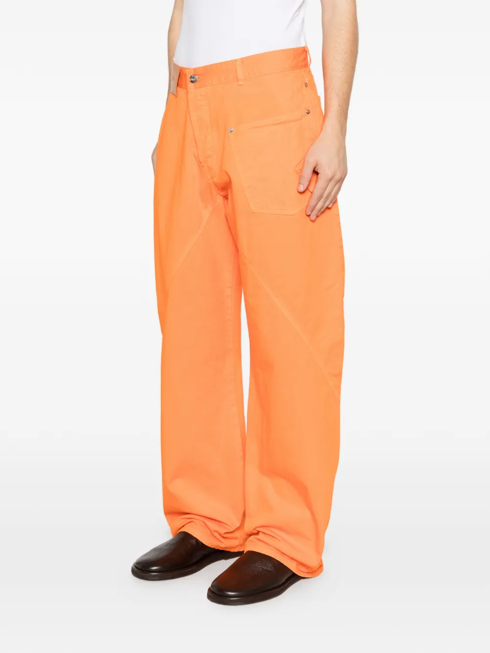 JW Anderson Jeans met logopatch Oranje