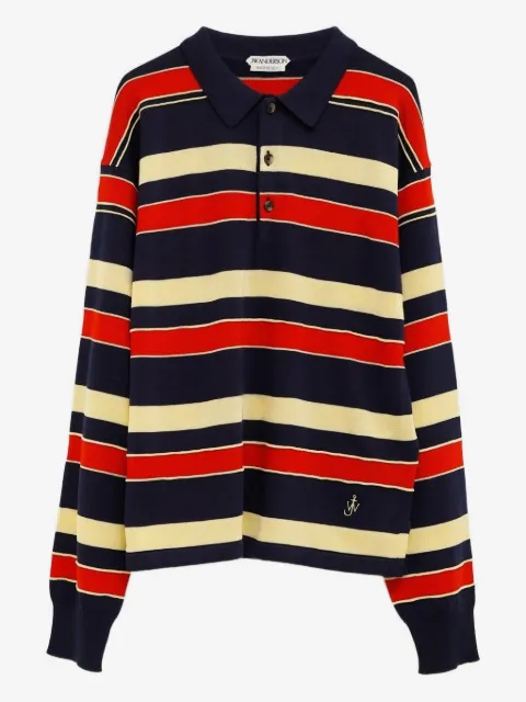 JW Anderson striped embroidered polo shirt