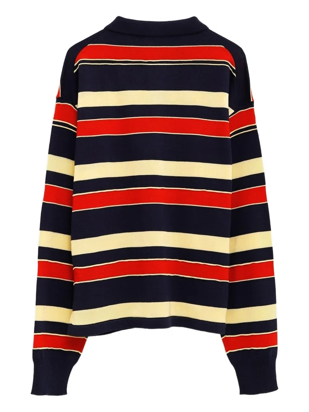 JW Anderson striped embroidered polo shirt - Blauw