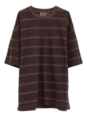Burberry ストライプ オーバーサイズ Tシャツ | ブラウン | FARFETCH JP
