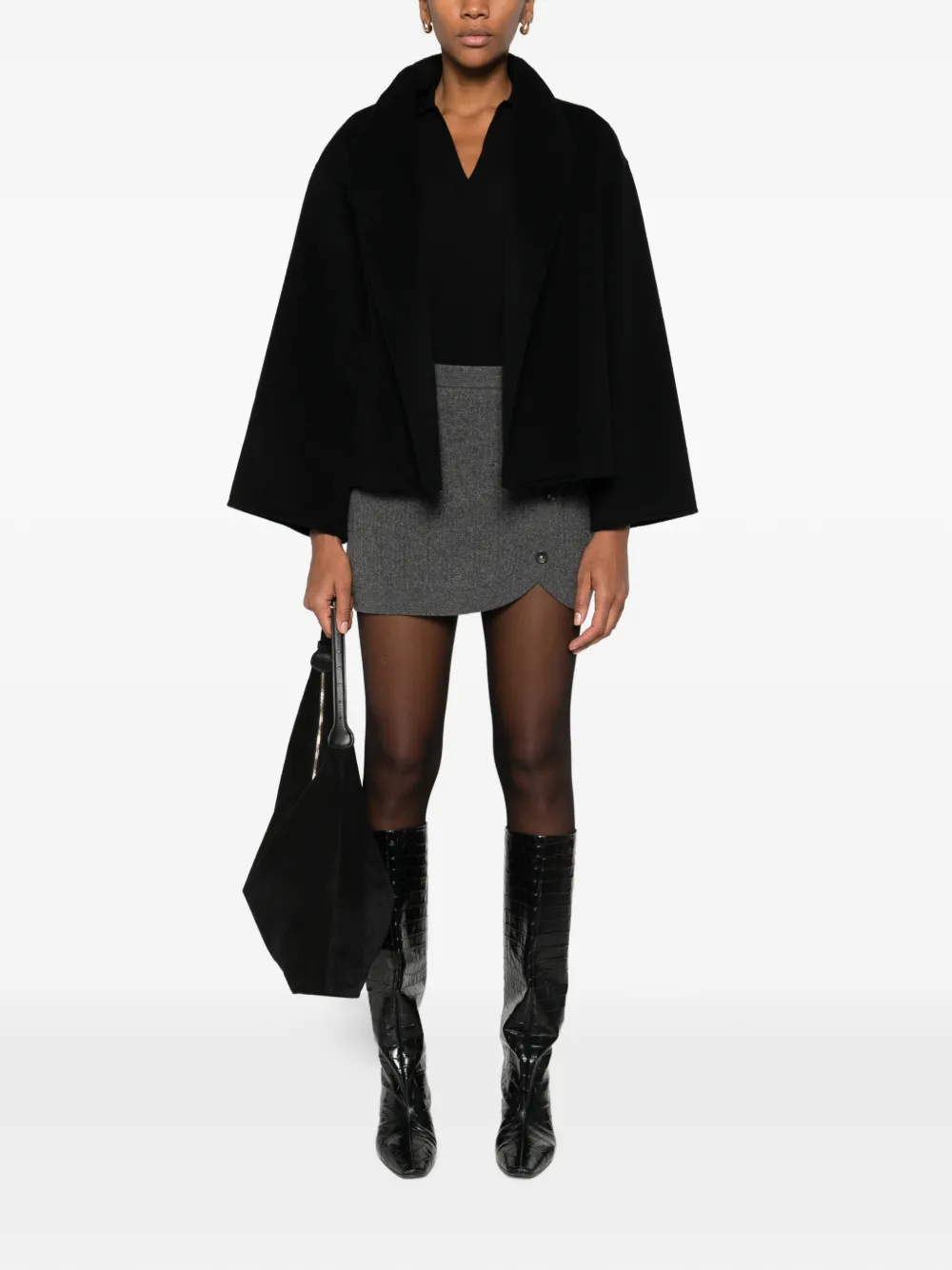 Max Mara Short-sleeve Top In Black