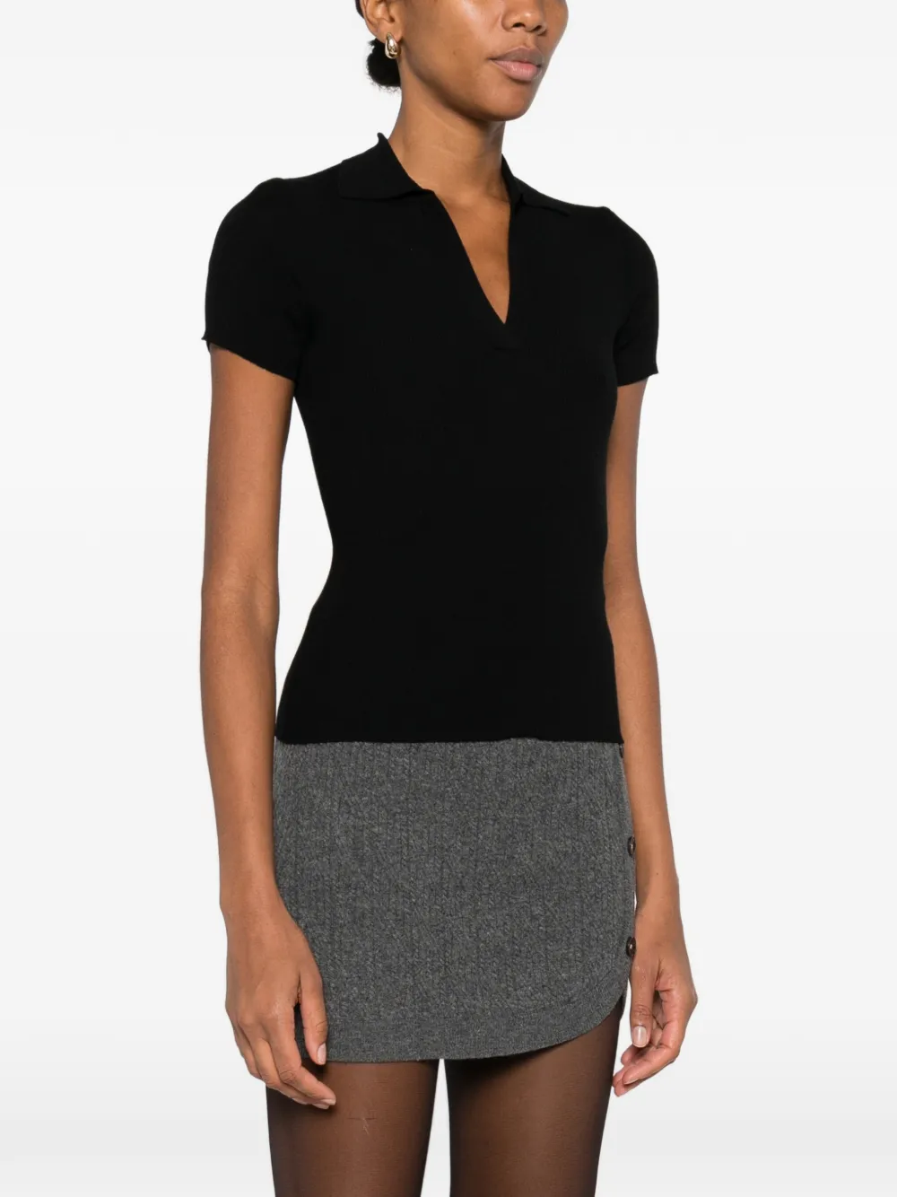 Max Mara Short-sleeve Top In Black