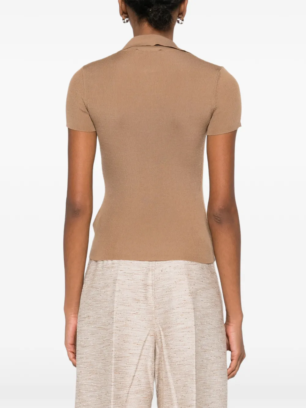 Max Mara V-neck Top In Brown