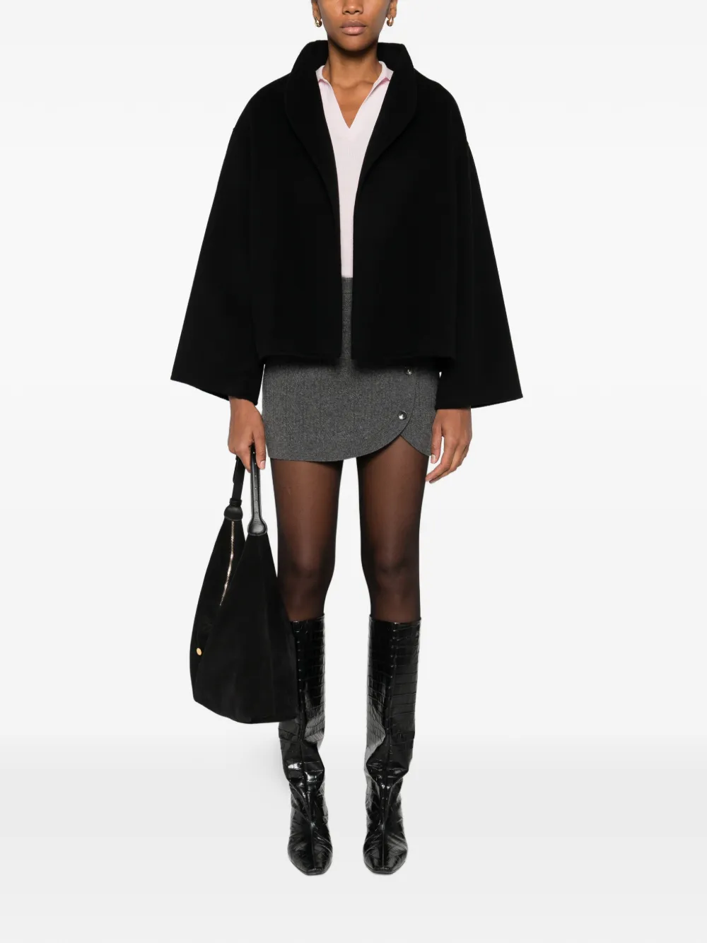 Max Mara Collared Ribbed Top In Pink