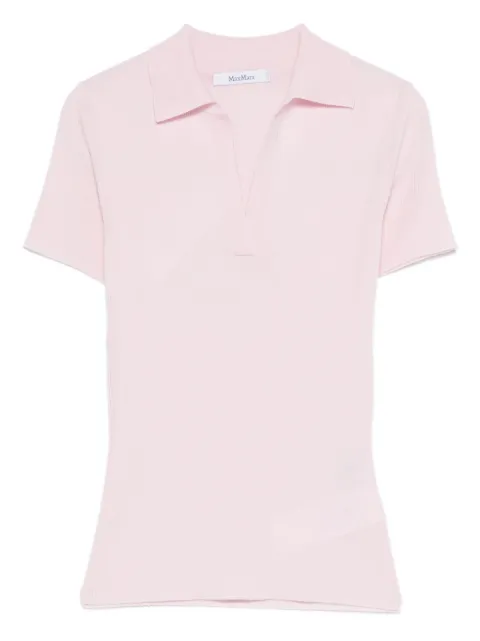 Max Mara top tejido de canalé con cuello