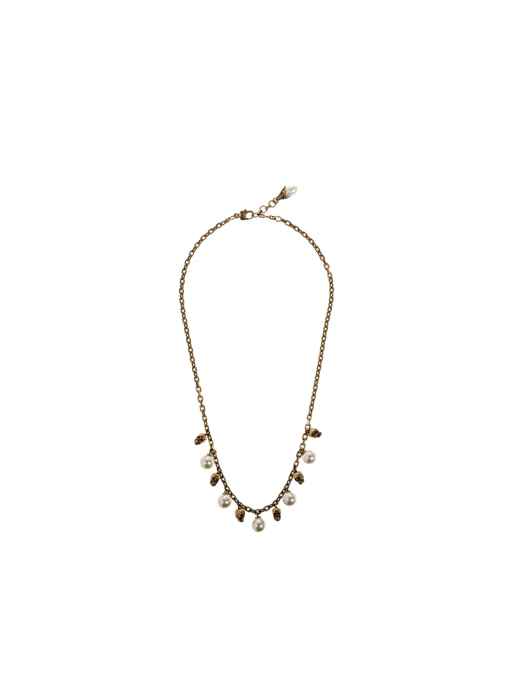 Alexander McQueen skull pearl necklace - Oro
