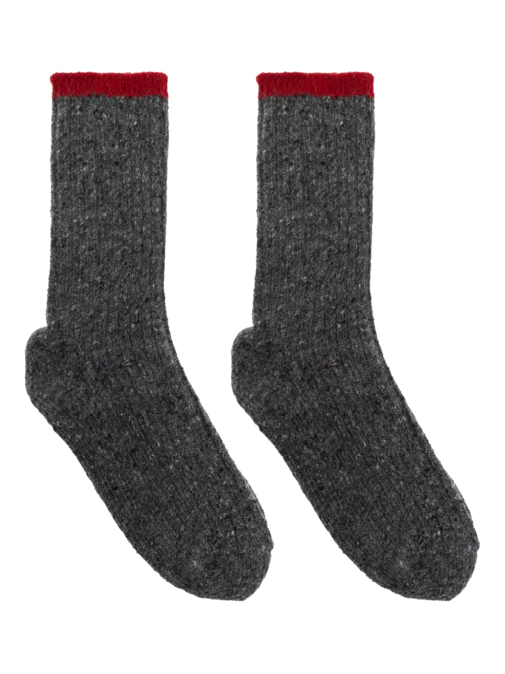 JW Anderson initials ribbed socks | Grey | Image 1