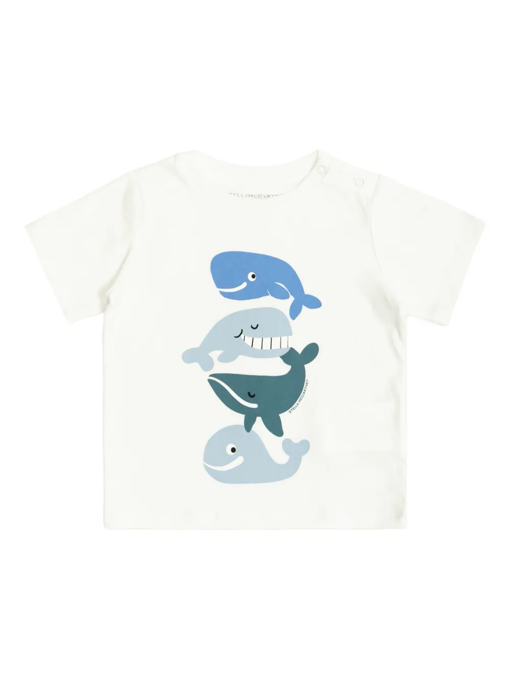 Stella McCartney Kids whale-graphic T-shirt - Bianco