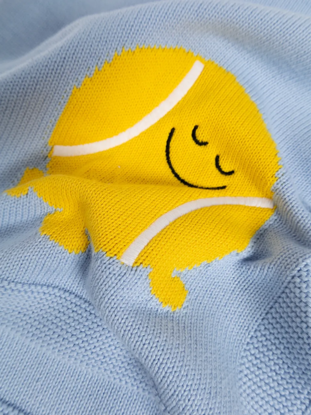 Stella McCartney Kids intarsia-knit blanket - Blauw