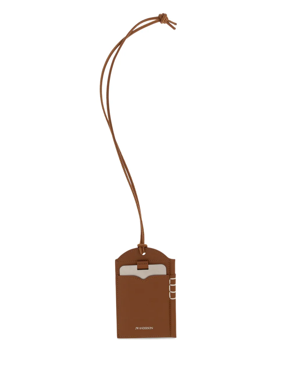 JW Anderson leather-tag cardholder | Brown | Image 1
