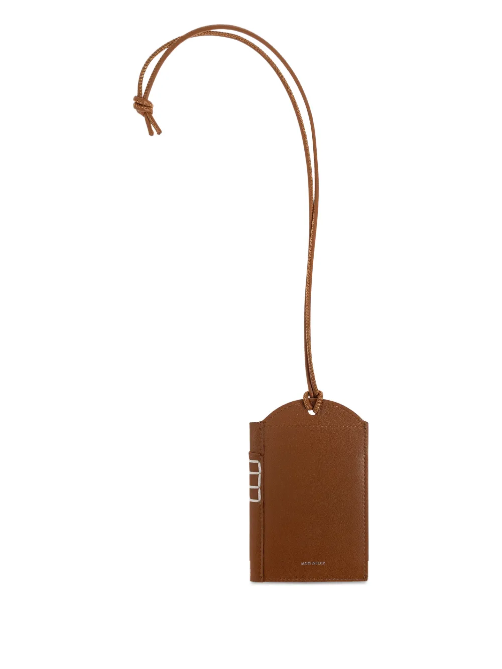 JW Anderson leather-tag cardholder - Bruin