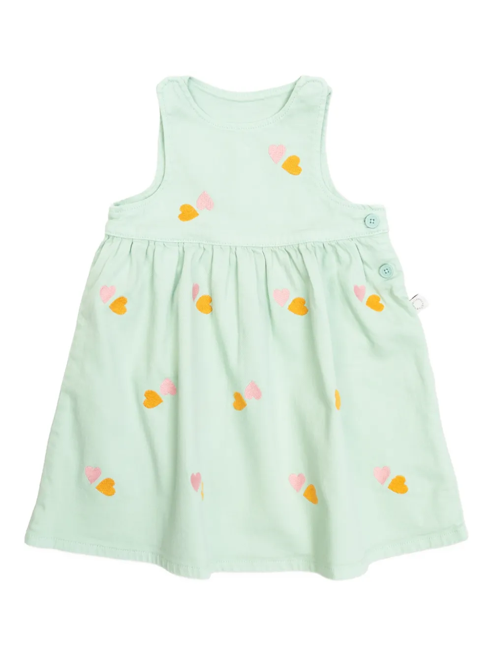 Stella McCartney Kids heart-motif sleeveless dress - Verde