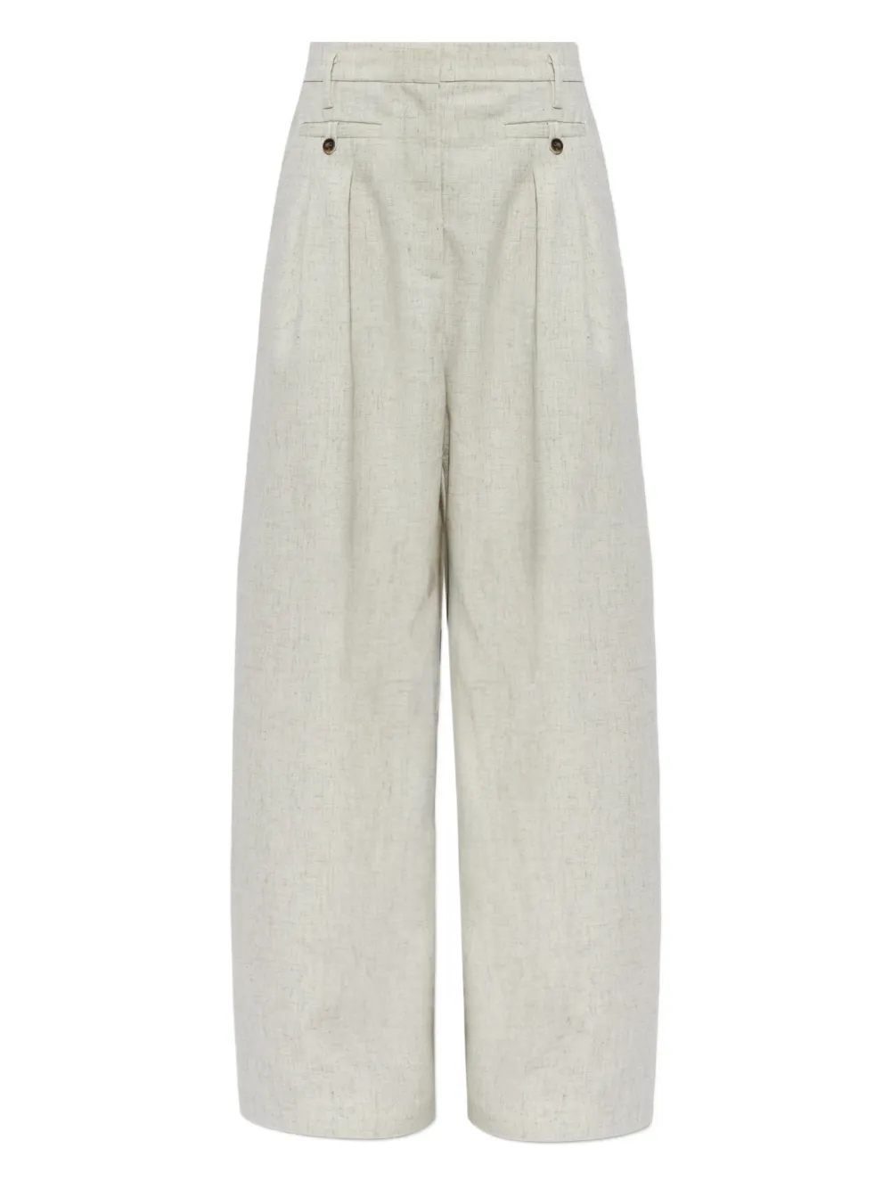 MUNTHE button pleated trousers | Neutrals | Image 1