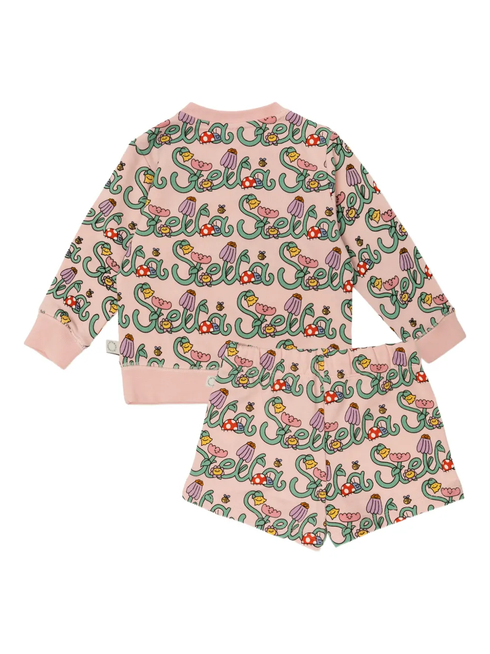 Stella McCartney Kids Shorts set met logoprint Roze