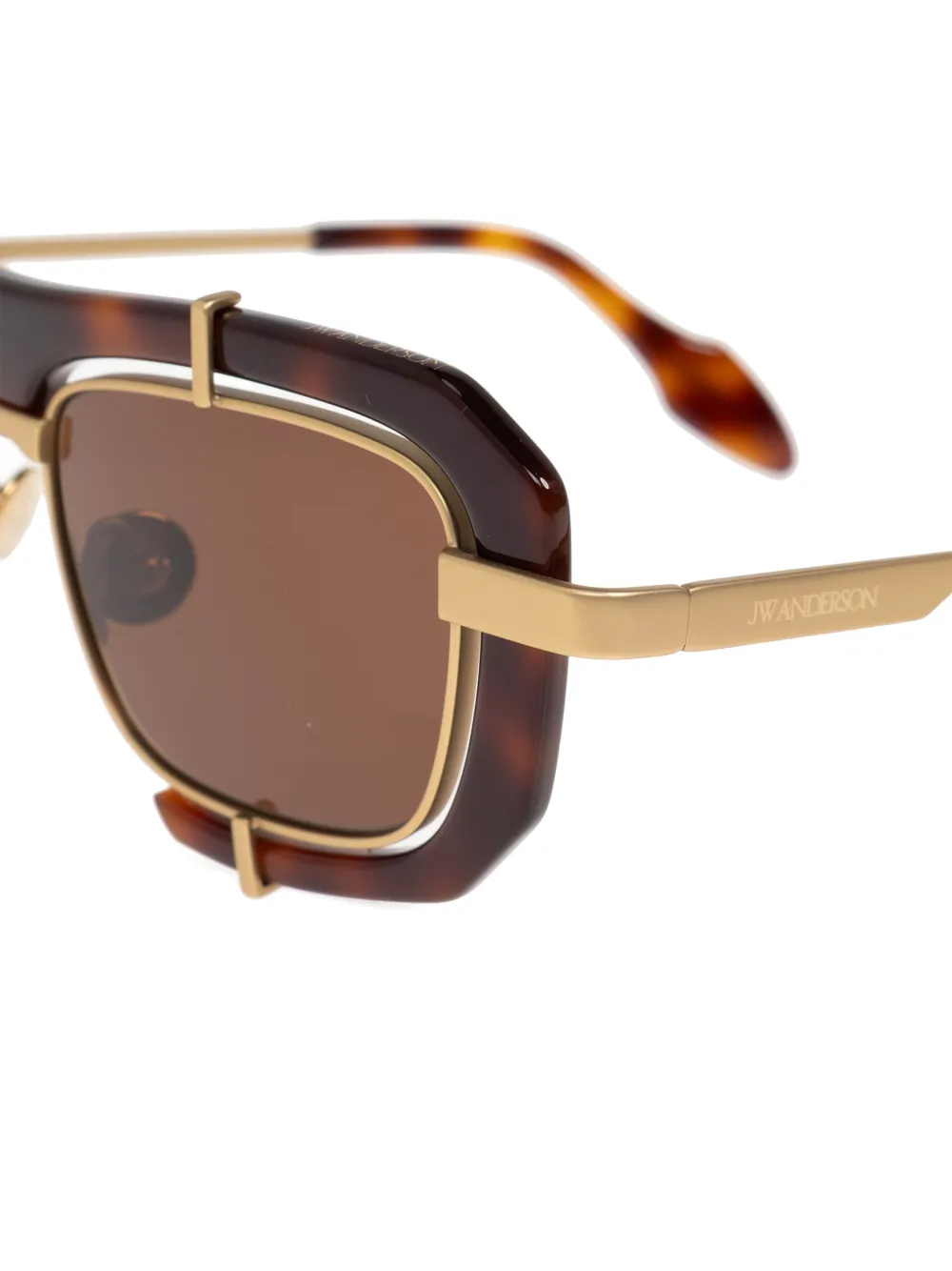 JW Anderson Jwa03 geometric sunglasses - Bruin