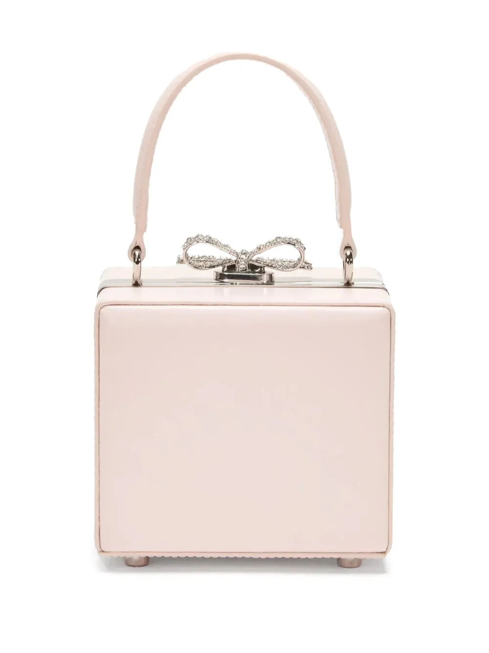 Self-Portrait crystal bow-embellishment tote bag | Pink | Image 1