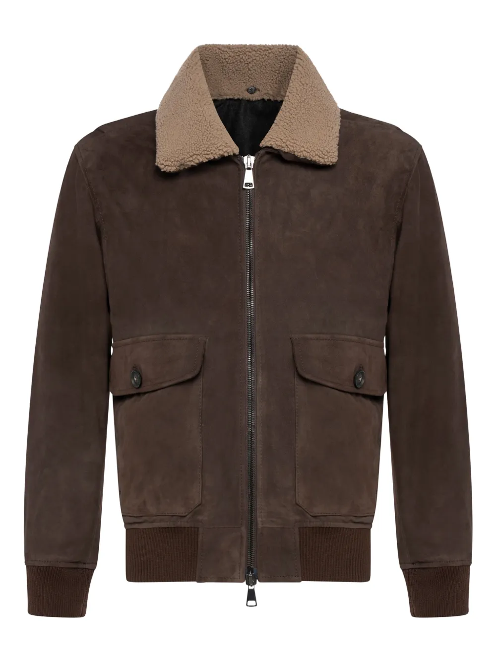 FRANZESE COLLECTION Rolls Royce detachable collar patch pocket jacket | Brown | Image 1