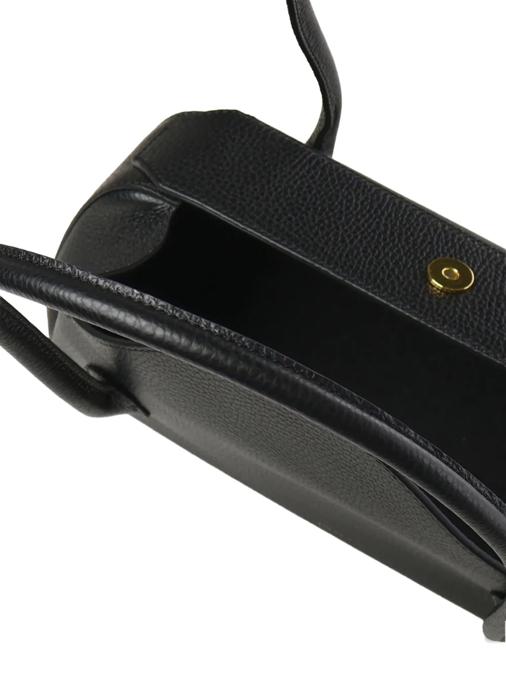 Yuzefi Oyster kleine leren schoudertas Zwart