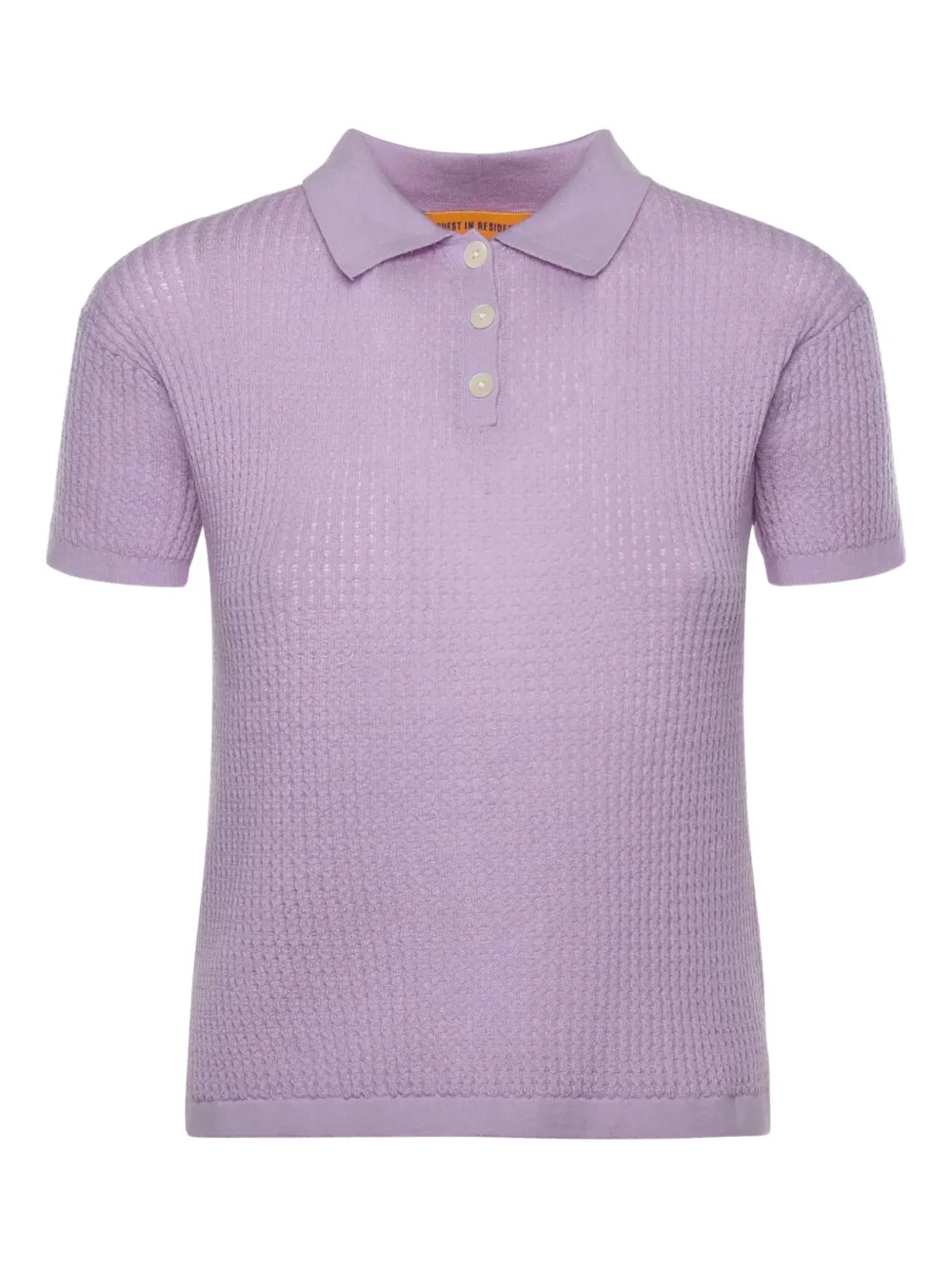 Guest In Residence Shrunken buttoned polo top | Purple | Image 1