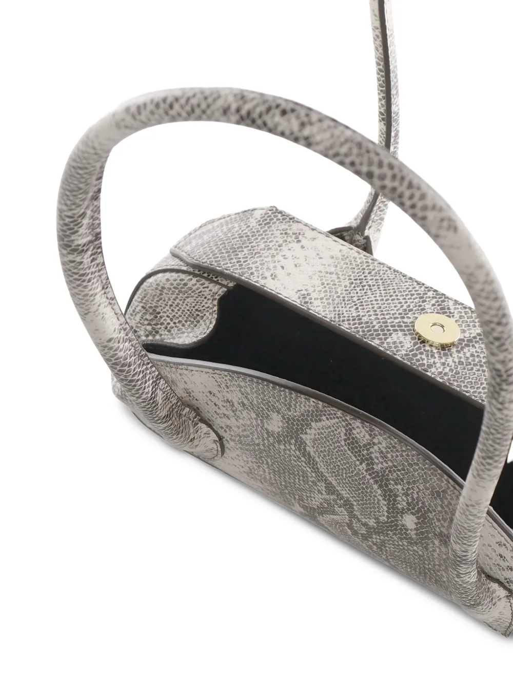 Mini Oyster Embossed-Snakeskin Shoulder Bag