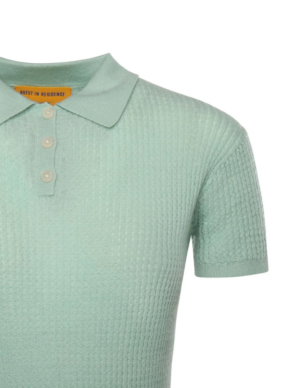 Guest In Residence Shrunken polotop met textuur Groen