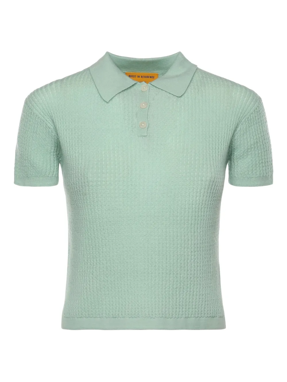 Guest In Residence Shrunken textured polo top - Grün