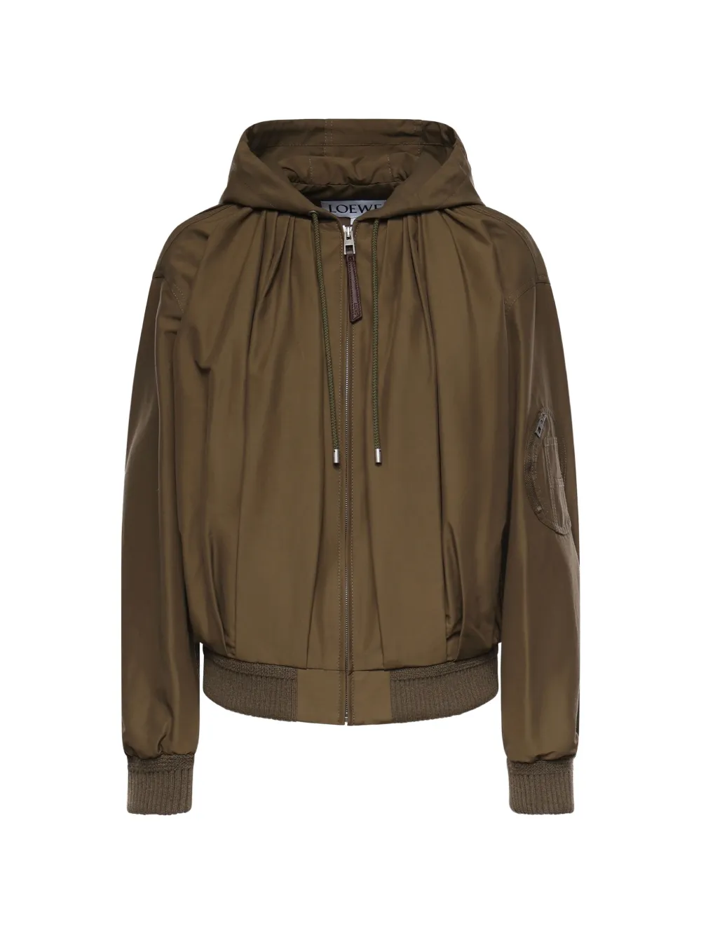 LOEWE hooded zipped jacket - Verde