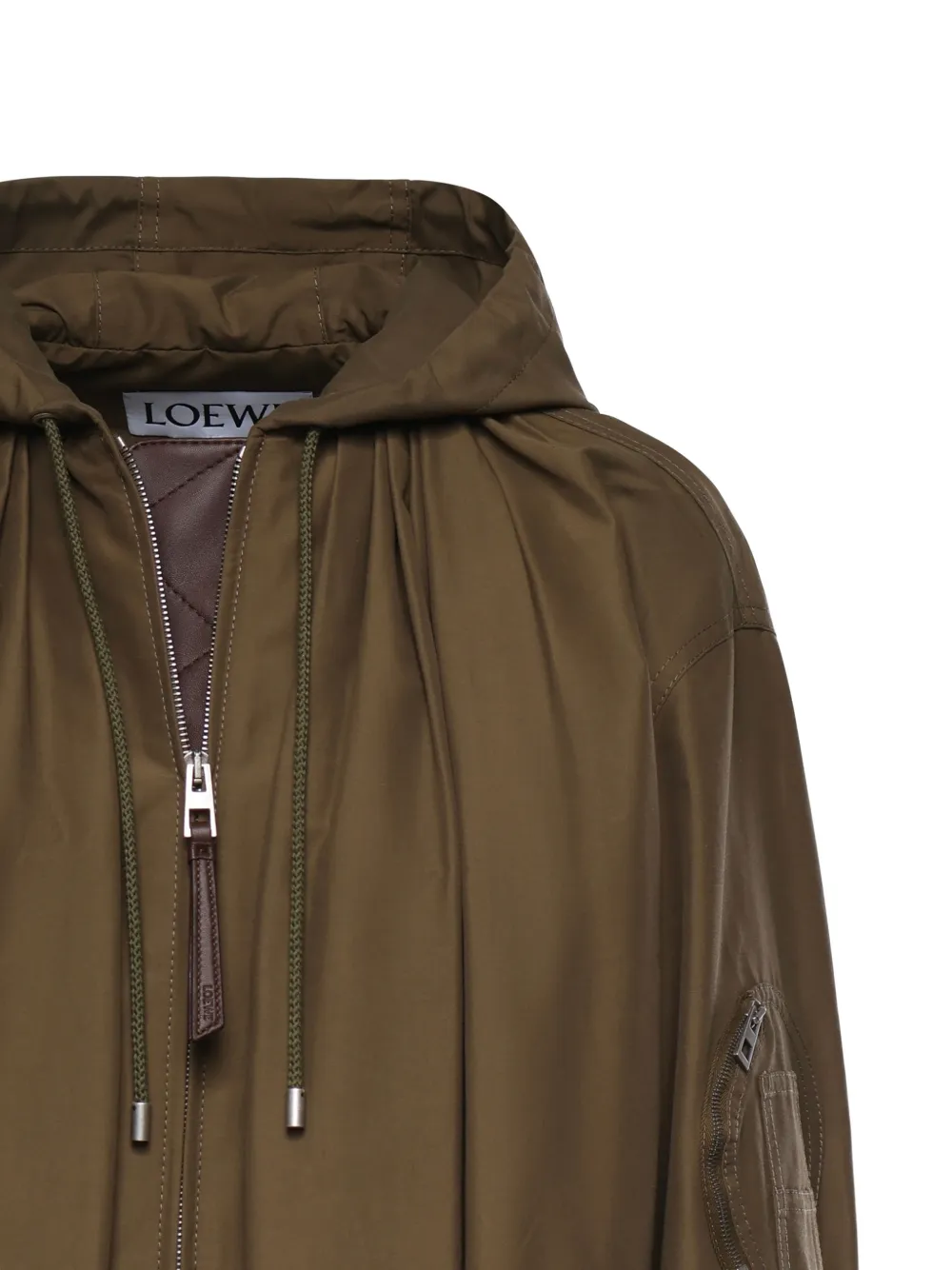  Loewe Hooded Zipped Jacket - Green 