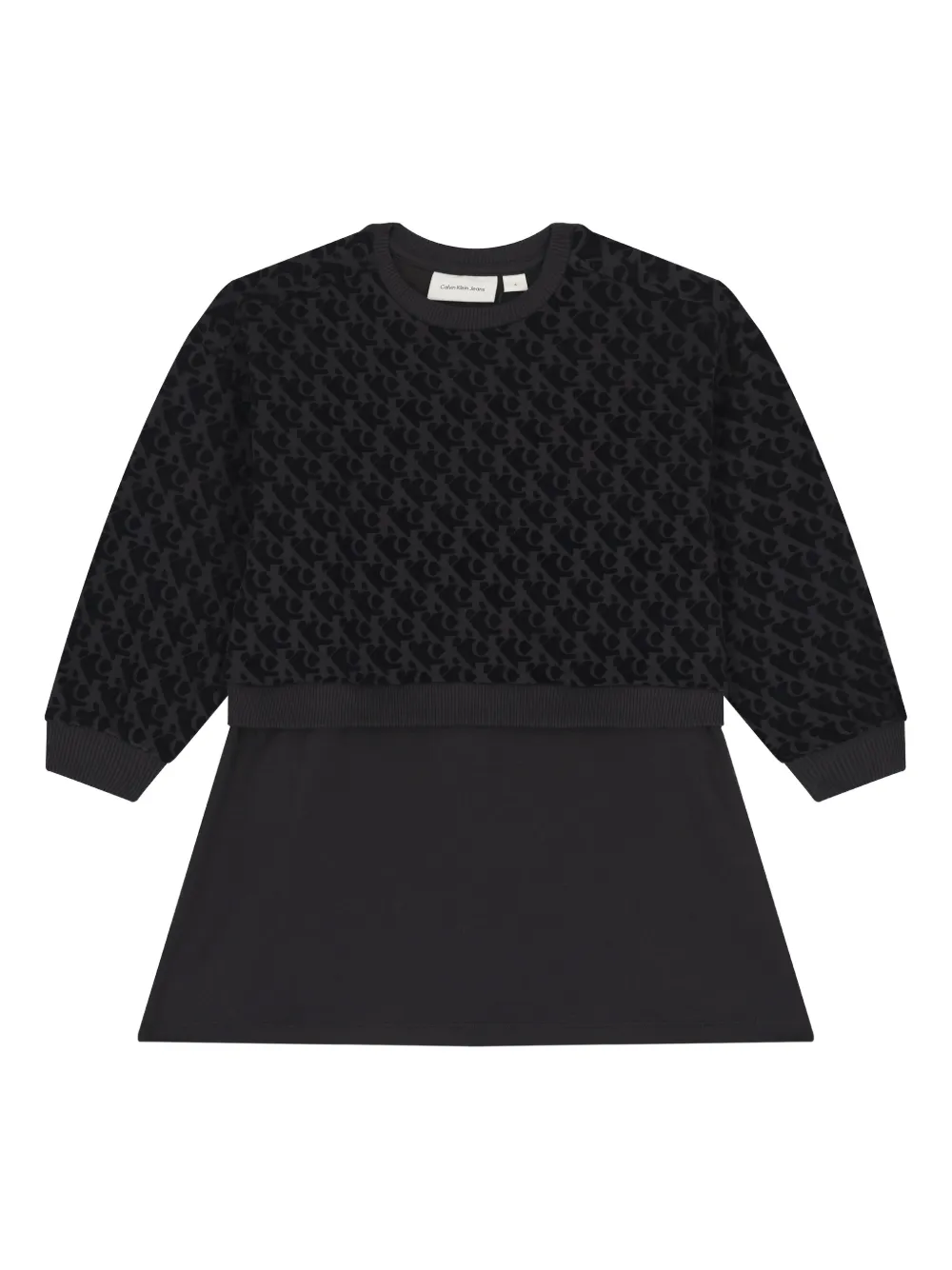 Calvin Klein Kids logo long-sleeve dress - Nero