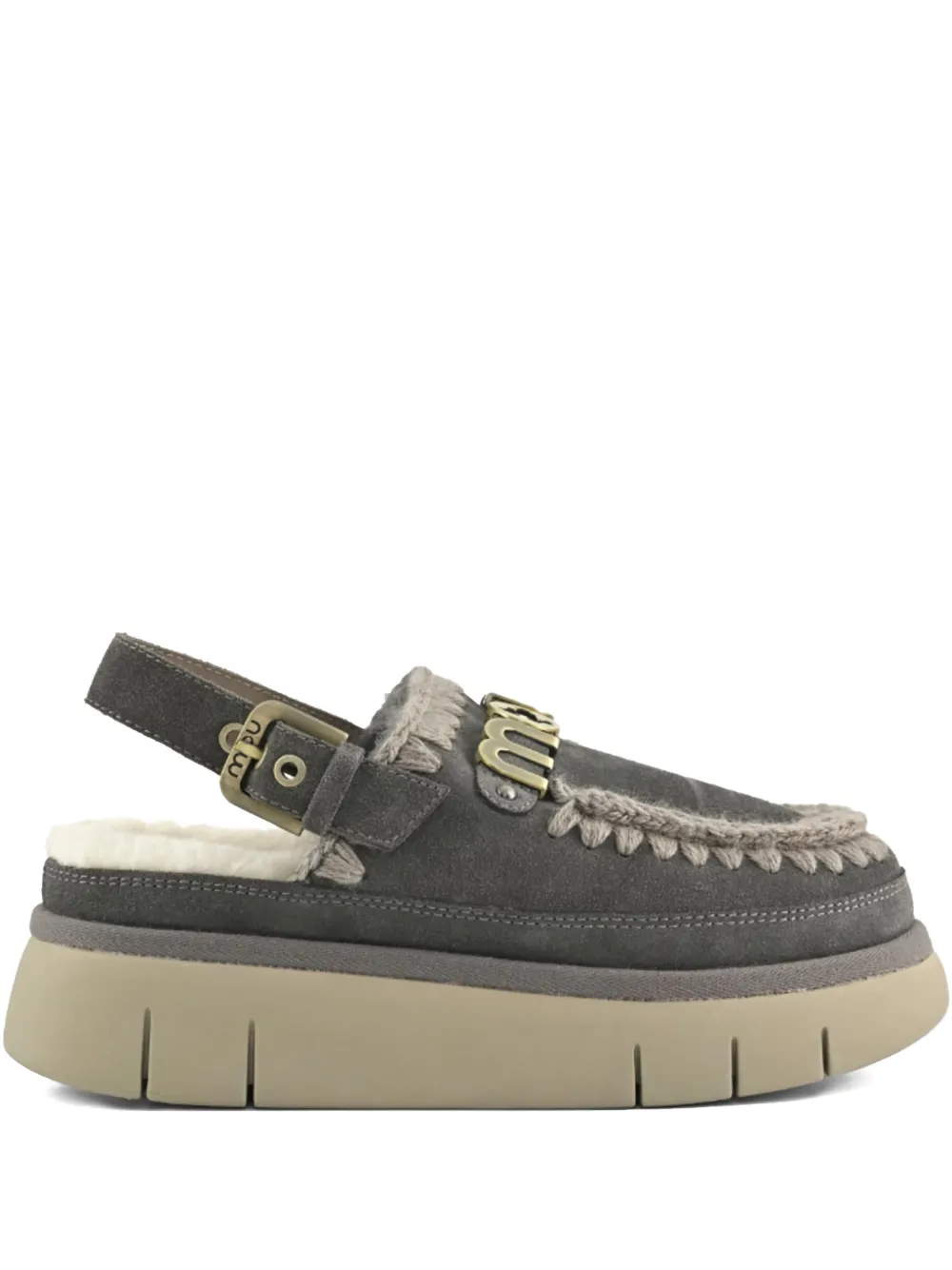 Mou Bounce Clog Back Strap mules Grijs