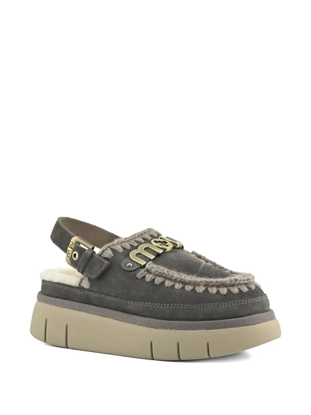 Mou Bounce Clog Back Strap mules Grijs