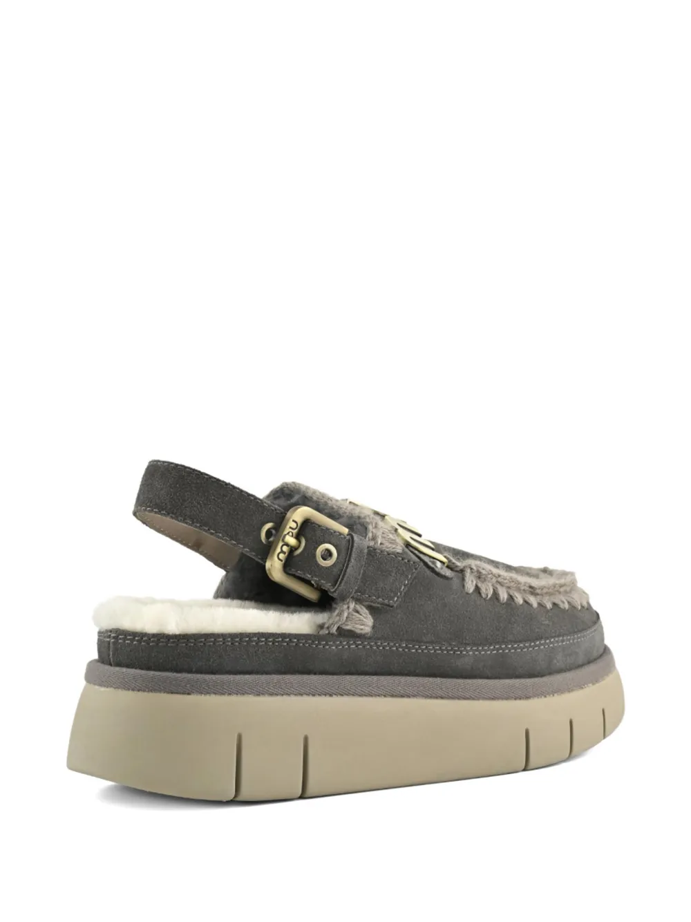 Mou Bounce Clog Back Strap mules Grijs