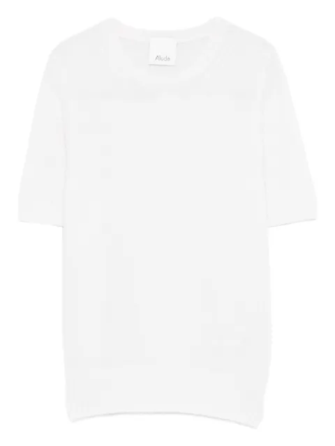Allude short-sleeve knitted T-shirt