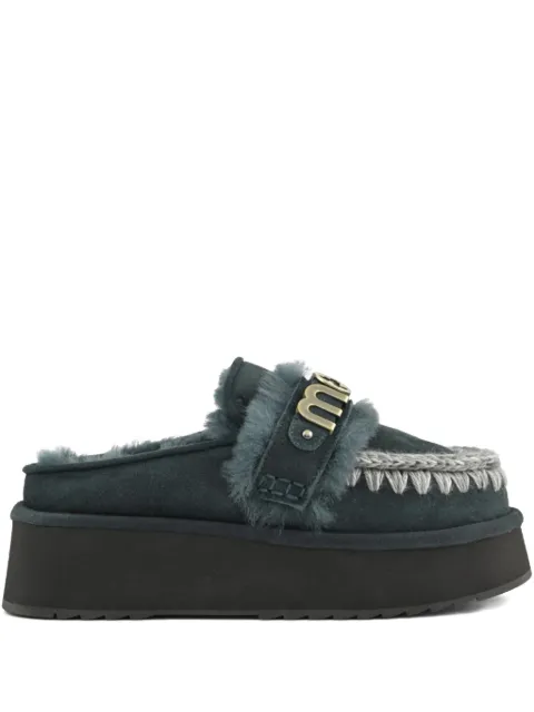 Mou mules Platform Clog con tacón de 40mm